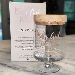Baby Girl Wishes Glass Jar with Lid Baby Shower